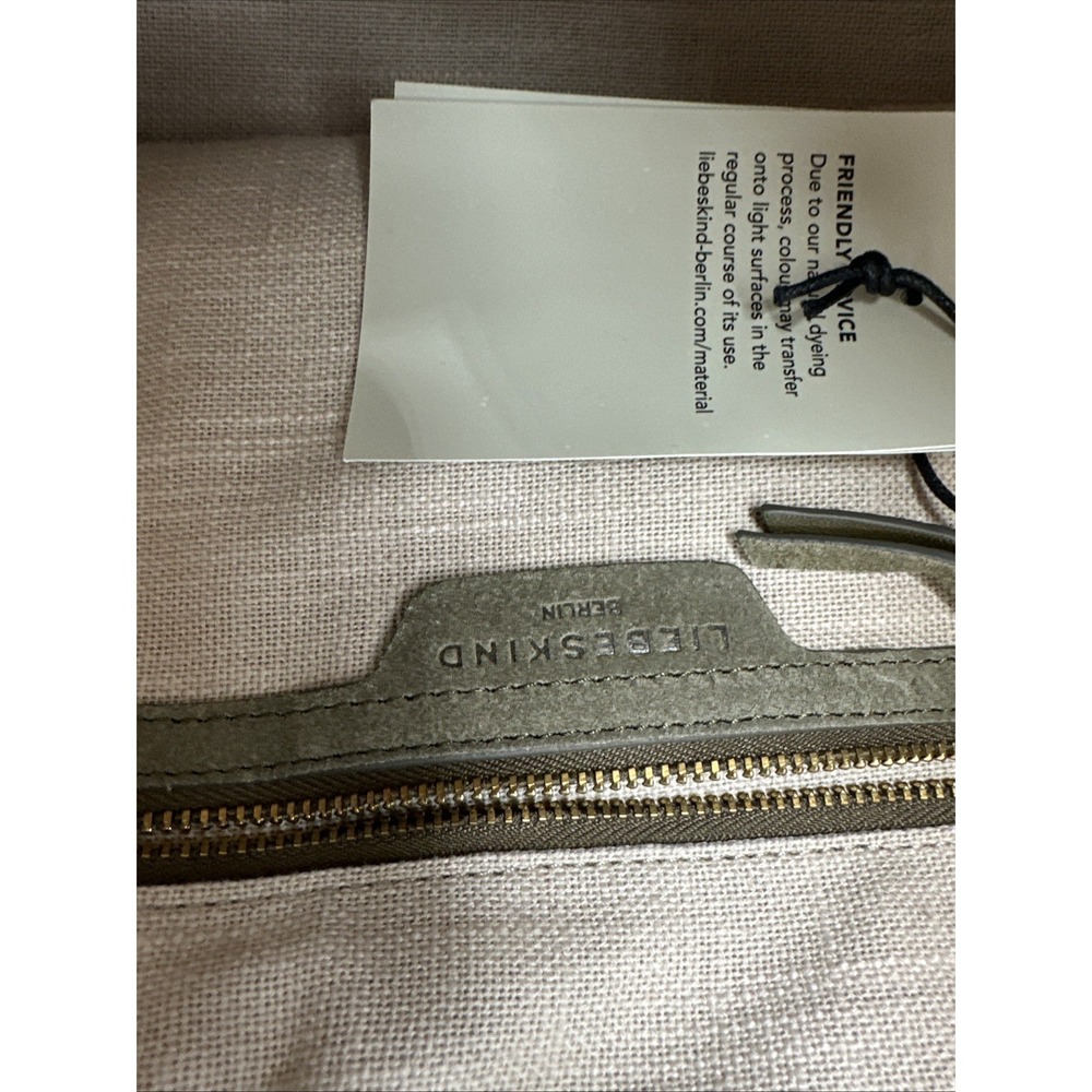 LIEBESKIND Berlin Ravenna Ring bag Dark Olive Green Suede Anthropologie NWT - Picture 6 of 11